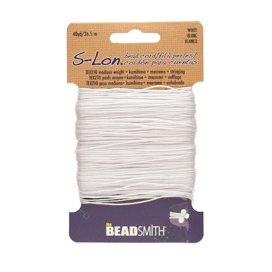 The Beadsmith&#xAE; S-Lon&#xAE; 0.5mm White Bead Cord